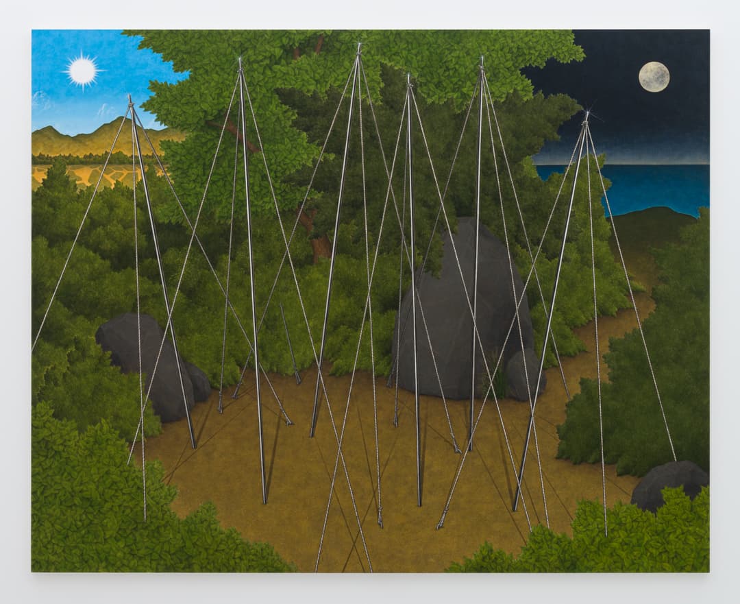 Jaeseok Lee 이재석, Night and Day 연결과 동시에 분리된 경계, 2022, Acrylic on canvas, 181.8 x 227.3 cm, 디스위켄드룸 제공