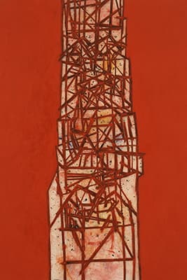 Tony Bevan_Tower (PC084)_2008_Acrylic and charcoal on canvas_170x140cm