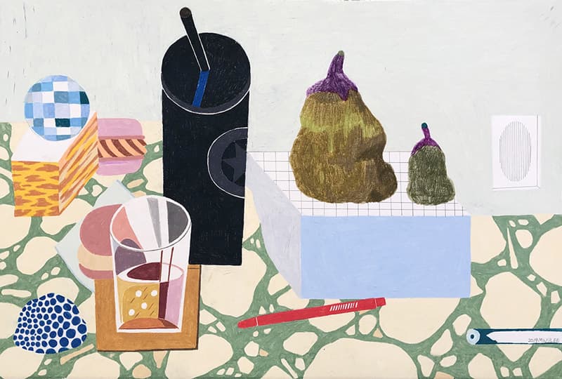 이미주, Draw Lucid Things Series 05, 종이에 색연필, 56x38cm, 2019