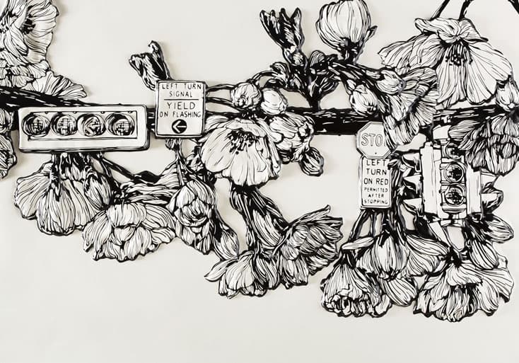 flower tree 1, abs film,pvc film cutting  2016