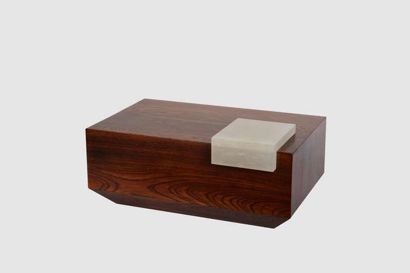 sonsangwoo, tea table, resin, korean paper, zelkova, ottchil, (500x300x200), 2019