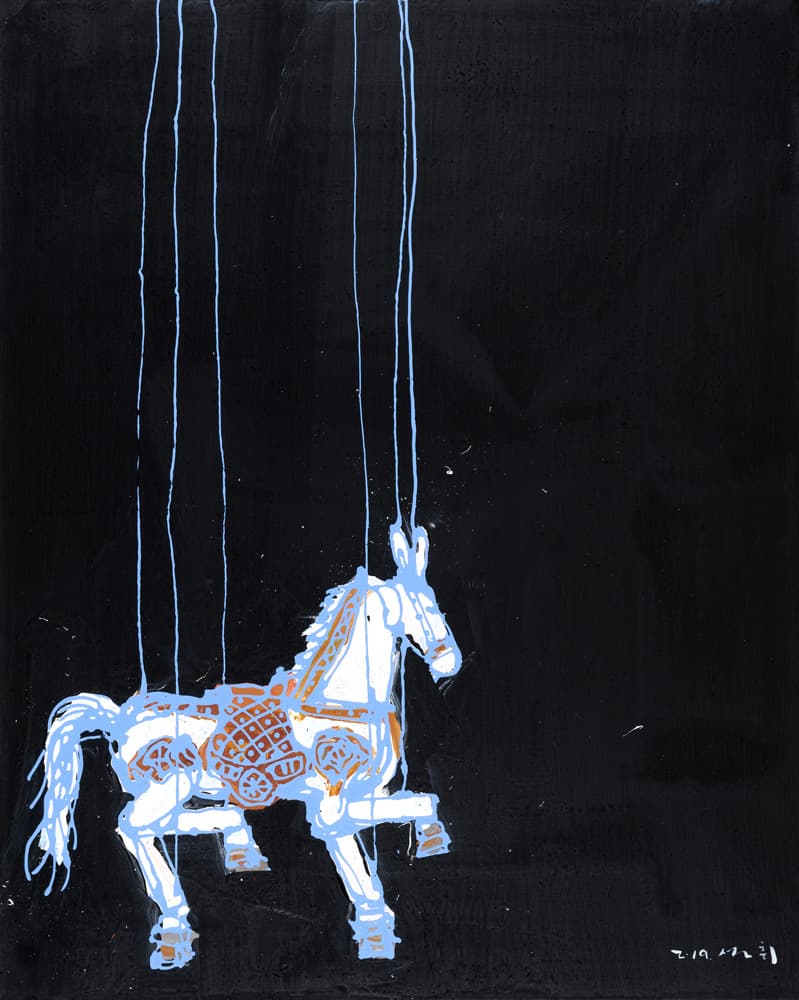 설휘, Another line, 72.7x91cm,  Acrylic on canvas, 2019