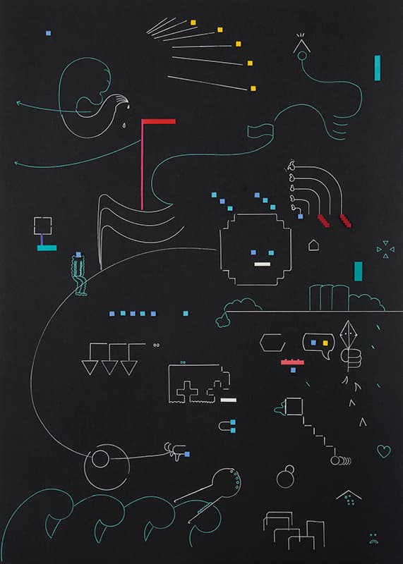 추미림_<Night shift> 종이에 아크릴, 70x56cm, 2018