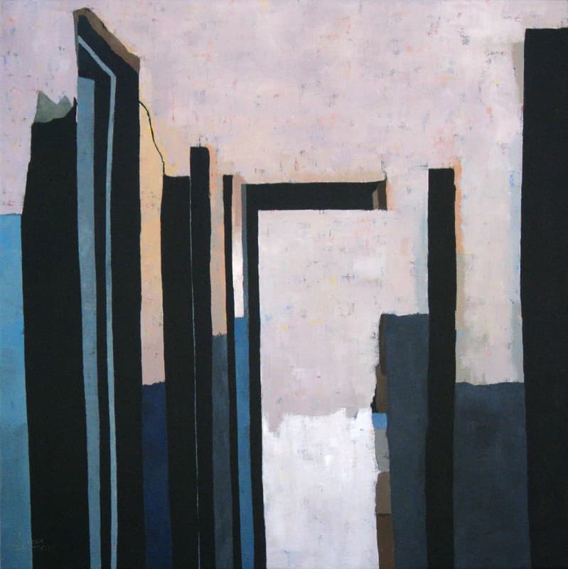 이상선, abstract impression , 82.5x82.5cm, acrylic, cement on canvas, 2020