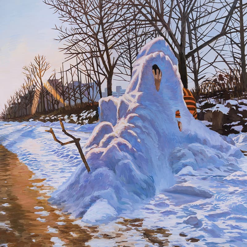 최모민, 〈제철의 남자 2〉, 캔버스에 유채, 150x150cm, 2018