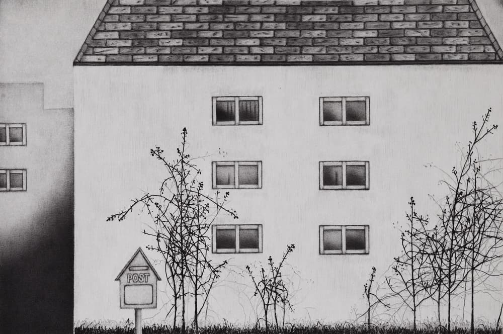 a postbox_mezzotint, dry point_20x30cm_2016