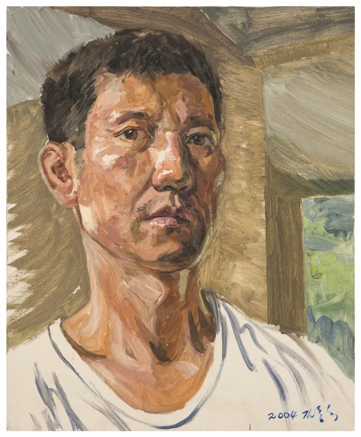 김동유, Self-Portrait, 2004, Acrylic on Canvas, 40.5x37.5(cm)