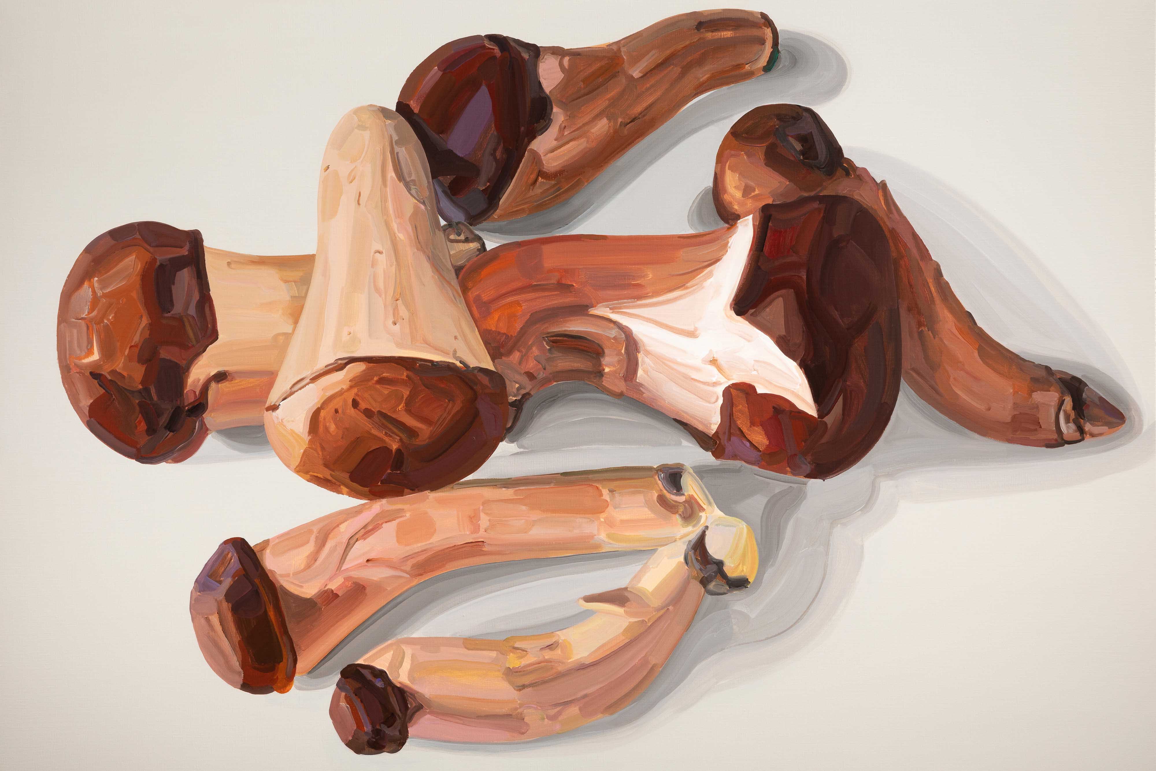 노석미, 버섯 Pine mushrooms, 130.3x193.9cm, acrylic on canvas, 2020