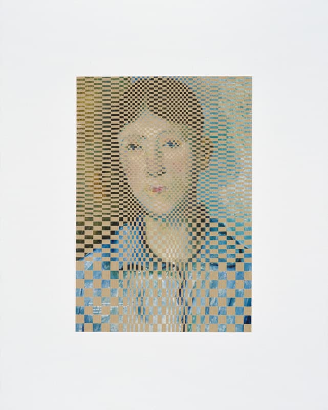 정재규, ‹폴 세잔 예찬 (Hommage à Paul Cézanne)›, 2017, Photo, kraft paper, weaving on canvas, 50x40cm
