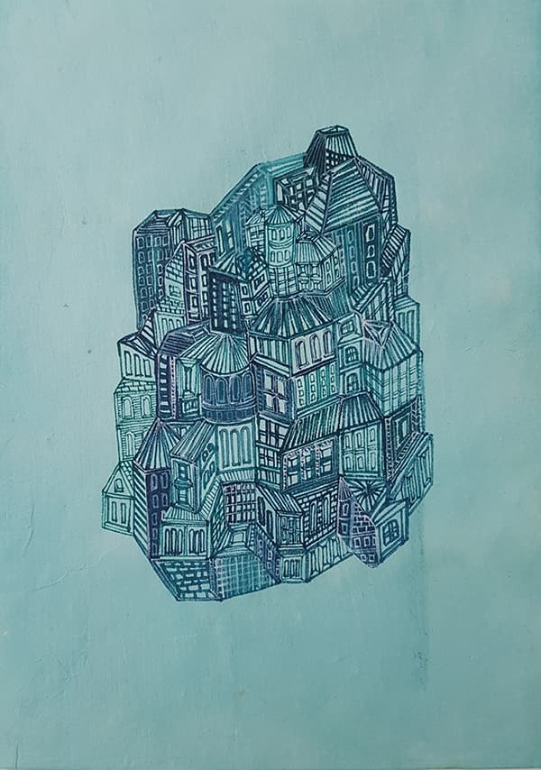 임지연, d2,22x31cm,종이에 물감,2017