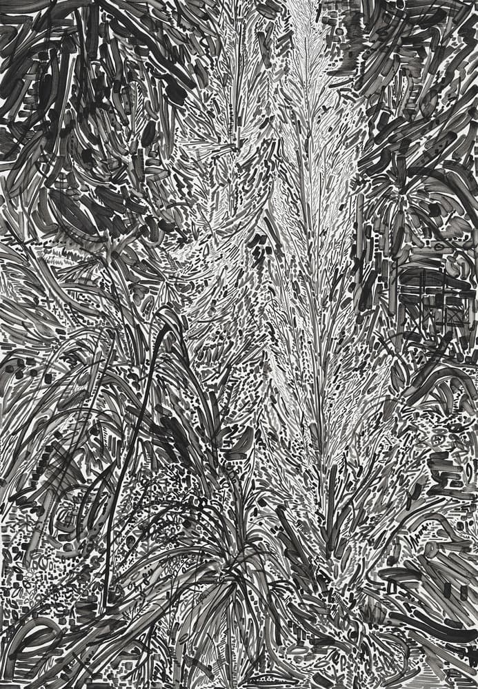 박광수, 두 나무, 2019, 캔버스에 아크릴릭, 116.8x80.3cm