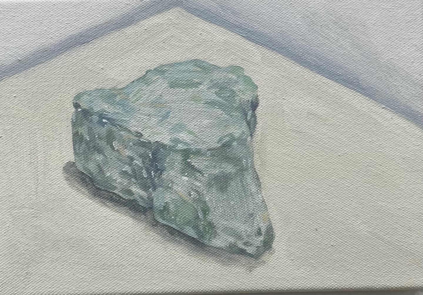 쑥돌들. 캔버스에 유화. 18x26.2021