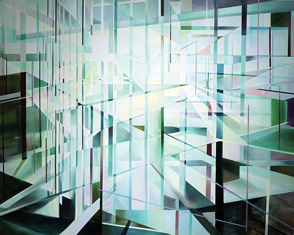 정양준, 여기에 세워지는 (Construction) Oil on canvas 181.8×227.3cm 2015