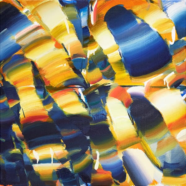 최윤희, 노랑과 파랑의 흐름  oil on canvas  45.5×45.5㎝  2019