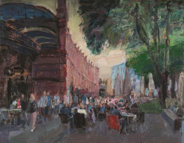 박성완, Hackescher Markt 122x94cm oil on canvas 2017