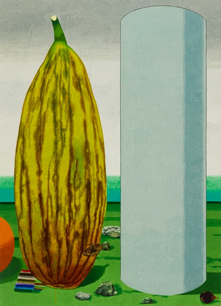 전현선, 열매에서 기둥 From Fruit to Column, watercolor on canvas, 180x130cm, 2020