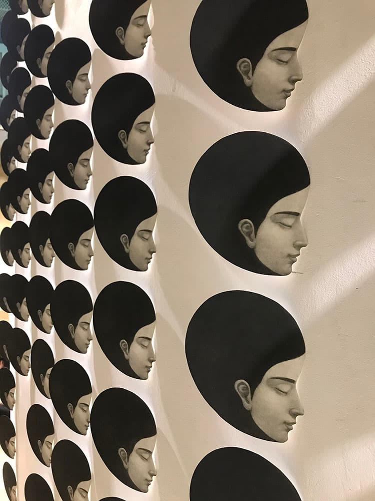 김영훈, Thin & light. Mezzotint. Variable installation. Tribowl. 2021