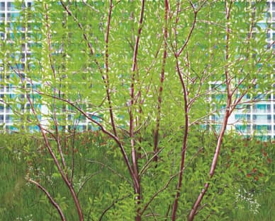 옆차도_한지에 채색_130x162cm_2014