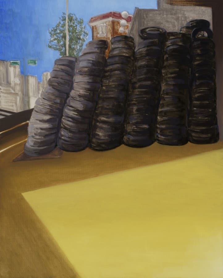 황세준, <타이어 탑> 캔버스 위에 유채 73X91㎝ 2018