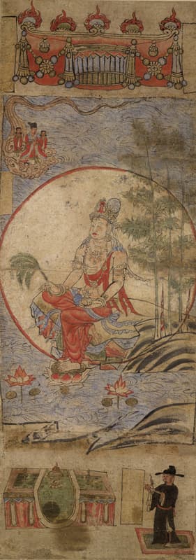 수월관음도, 오대 10세기, © The Trustees of the British Museum.