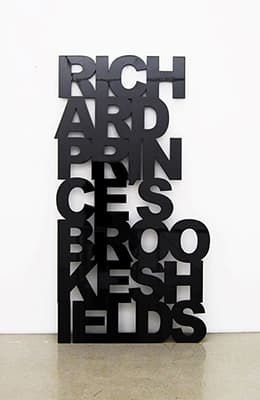 Aldo Chaparro, Richard Prince's Brooke Shields, 2010, MDF and Lacquer, 208 x 113.5 x 3 cm, Ed.1/5
