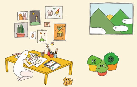 ROOM 5 오리여인 (일러스트레이터)  "우리의 일상과 사랑, 삶이 담긴 또 하나의 따뜻한 공간을 만들어내다."