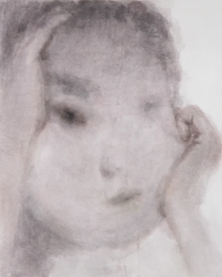 박지아, 쉼, 순지에 담채, 72.7× 91cm, 2014