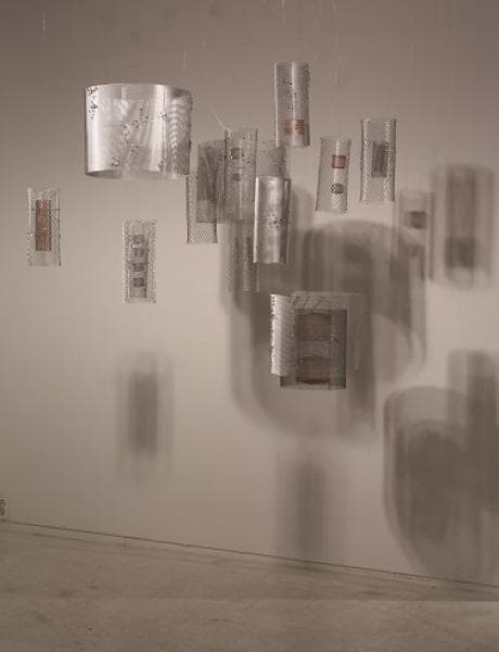 서정빈, Delicate lies1620_가변크기_알루미늄망,구리망,스팽글_2016