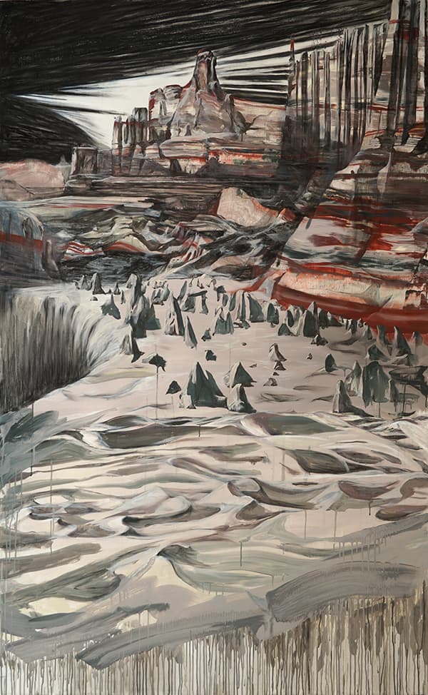 김인영, landform03_mixed media_200x122cm, 2017