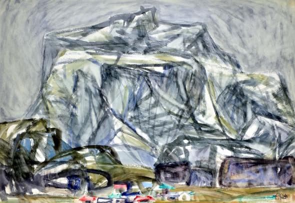 배동신, 무등산, 1984, 종이위에 수채, 40x30cm