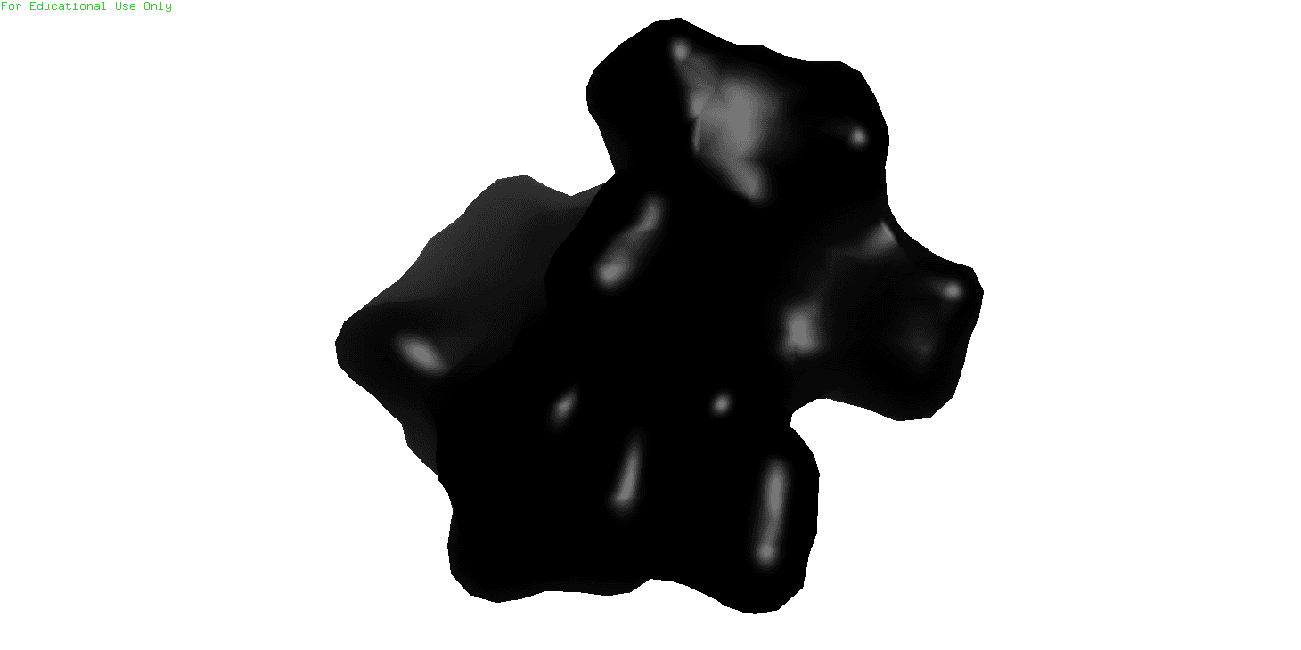 W&D space-filling(surface) molecular model