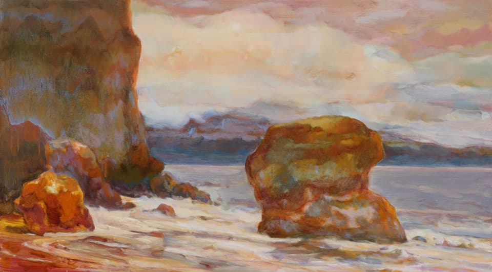 Rocks, oil on canvas, 50x90cm 2014