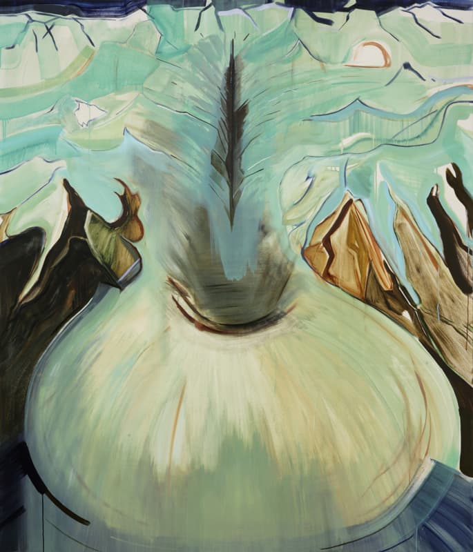 김세은, 중립지대, 2017. 캔버스에 수용성 유화, 205.5 x 175 x 3cm