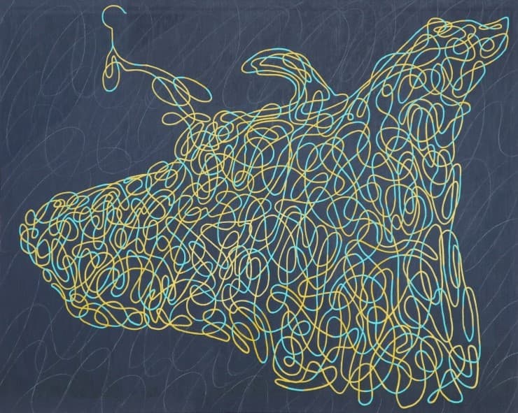 여경섭 문답 2017 유화 116x91cm