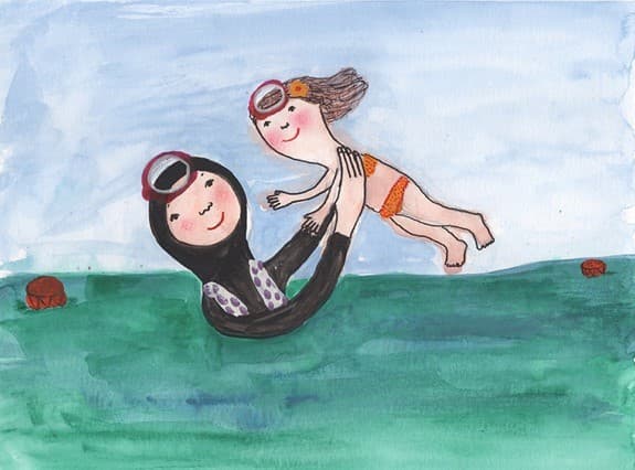 제주 해녀들의 이야기를 담은 동화책 <엄마는 해녀입니다> 삽화 中