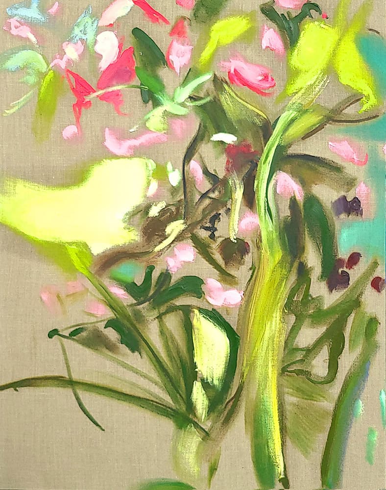 전은숙, 동백1, 116cm x 90.5cm, oil on canvas, 2019