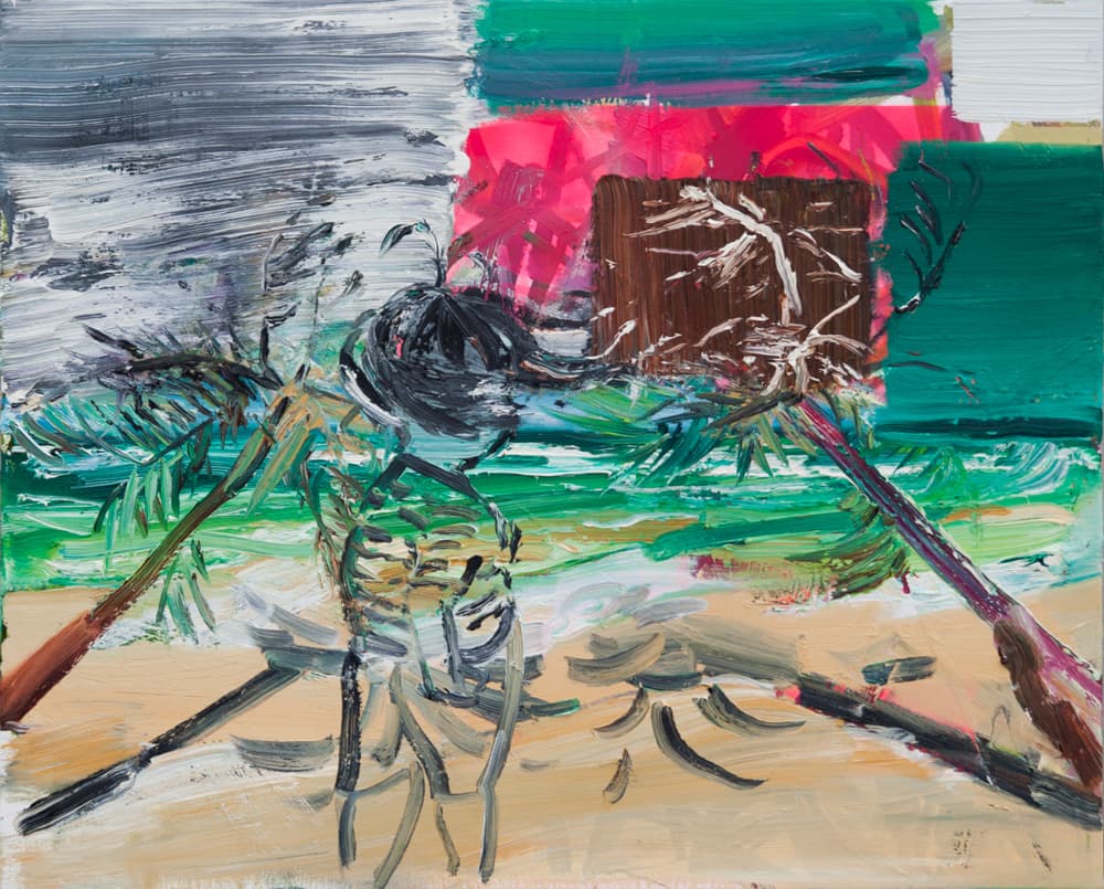 mr. lee_2015_53.0x65.1cm_oil, spray on canvas