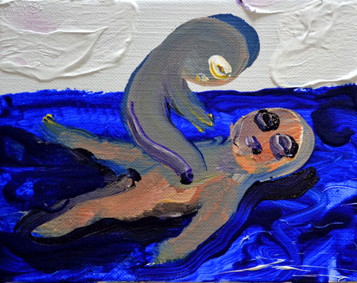 물병자리 アクエリアス, acrylic on canvas, 18×14cm, 2015