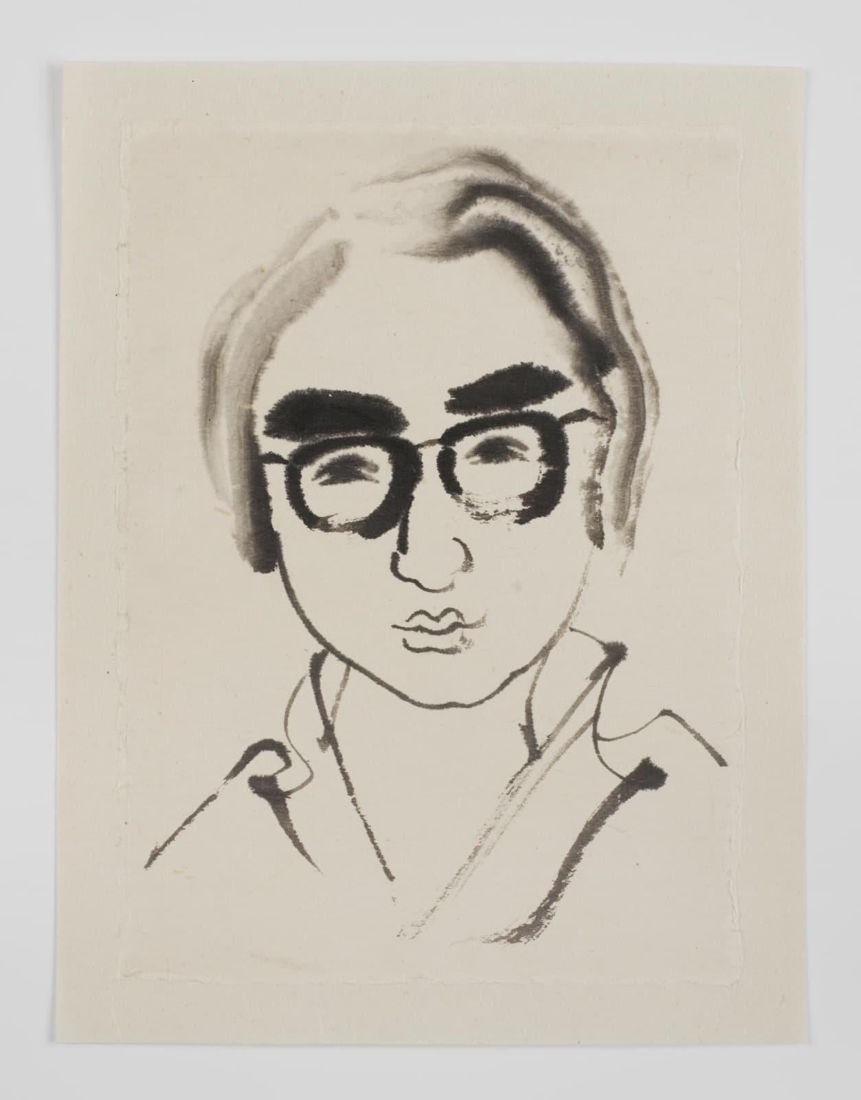 SUH SE OK, Self Portrait, 1970s, Ink on Mulberry paper, Collection of Seongbuk Museum of Art, Seoul, Korea Photo by Tagsu Jeon