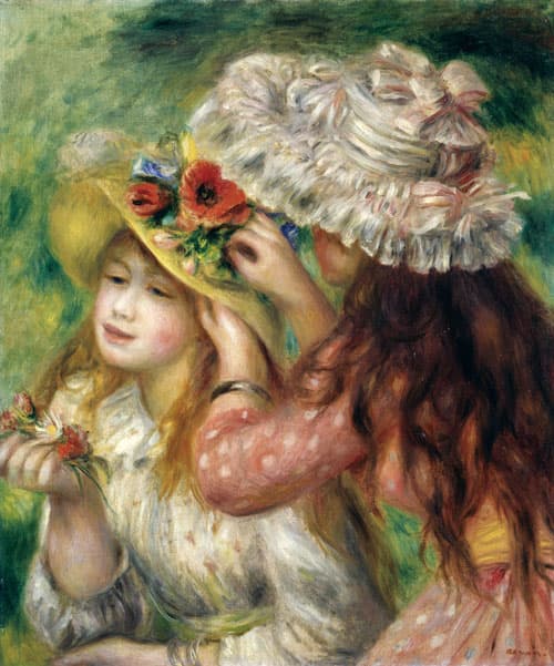 두 소녀, 모자 장식하기, 1893, 65 x 54 cm, 캔버스에 유화, 뷔를레 컬렉션, 스위스  © Collection Stiftung Sammlung E.G. Bürle, Zürich