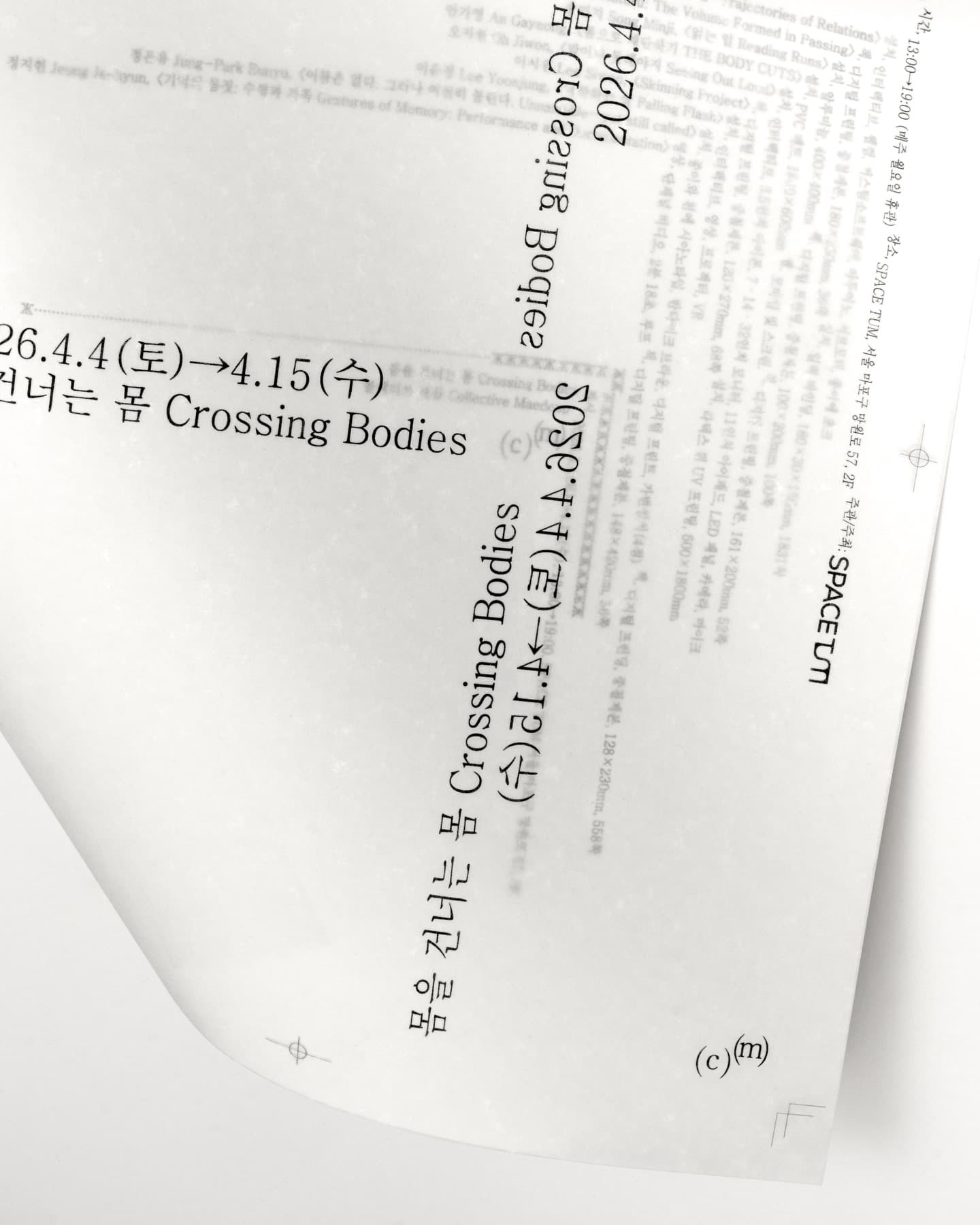 몸을 건너는 몸 Crossing Bodies 1