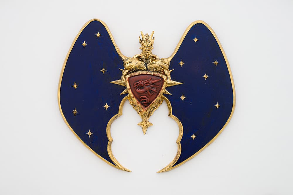 Hansaem Kim 김한샘 Piece of Ancient Dragon - Dragon 고대룡의 조각 - 용 2022 acrylic, gold leaf, resin 41.5 x 47 x 5.5 cm