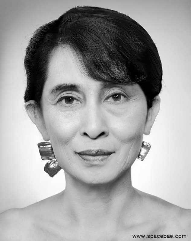 Di jinjun, Aung San Suu Kyi 100x80cm 60x47