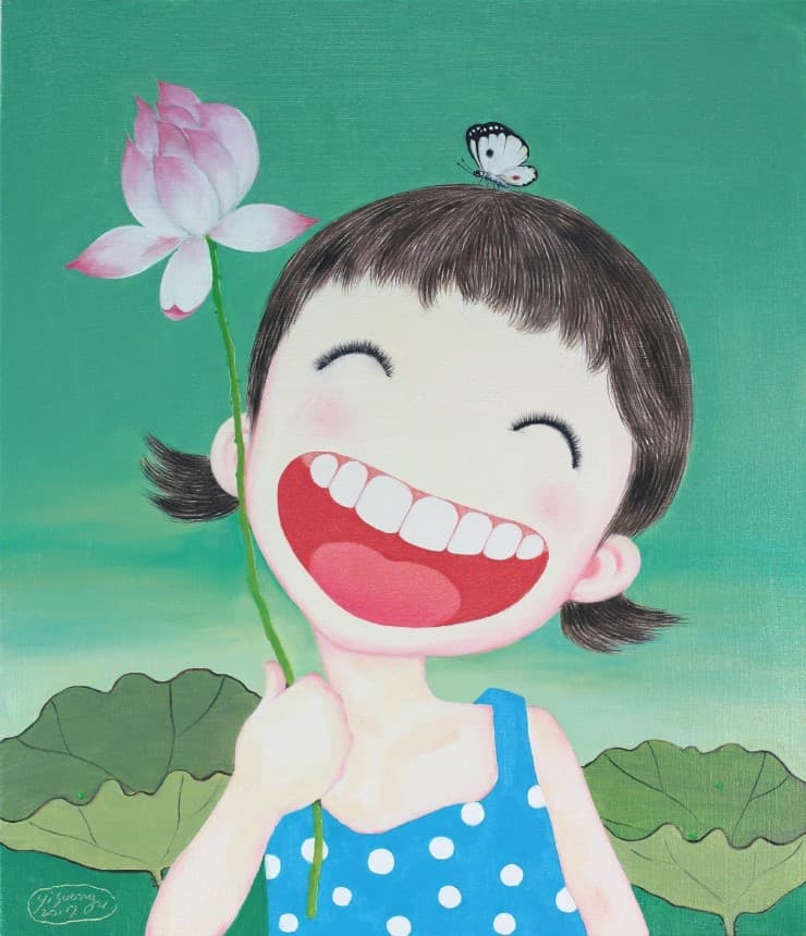 이순구 웃음꽃-1701-2 2017 oil on canvas 45.5x53cm