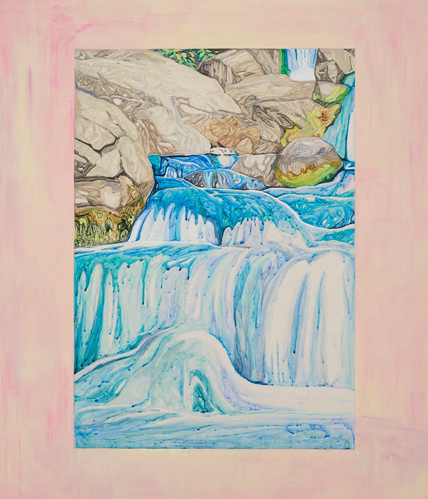 정재원_폭포Ⅰ_장지에 혼합매체_53×45cm_2021