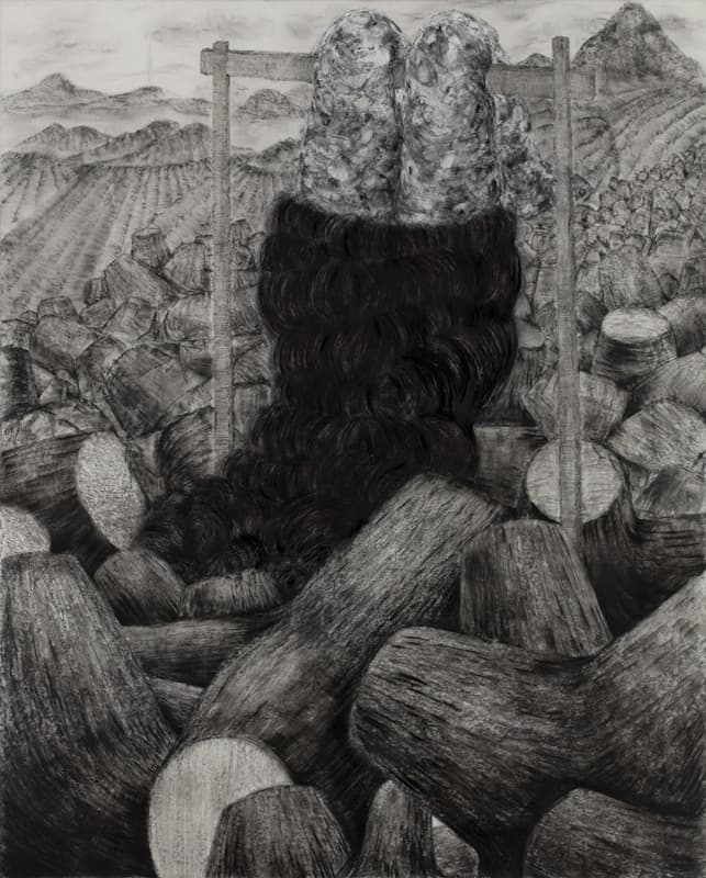 림배지희_방파제_한지에 혼합재료_162.2x130.3cm_2017