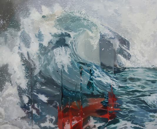 최수영, 밀려오다Ⅰ, 2018, 캔버스에 유채, 60.6Ⅹ72.7cm