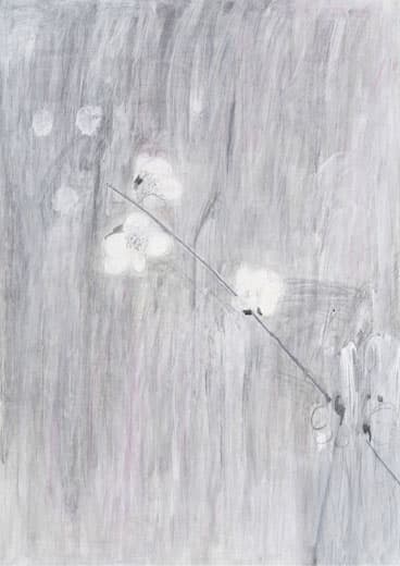 장현주, weeds, 장지에 먹,목탄,분채, 148x105cm, 2017
