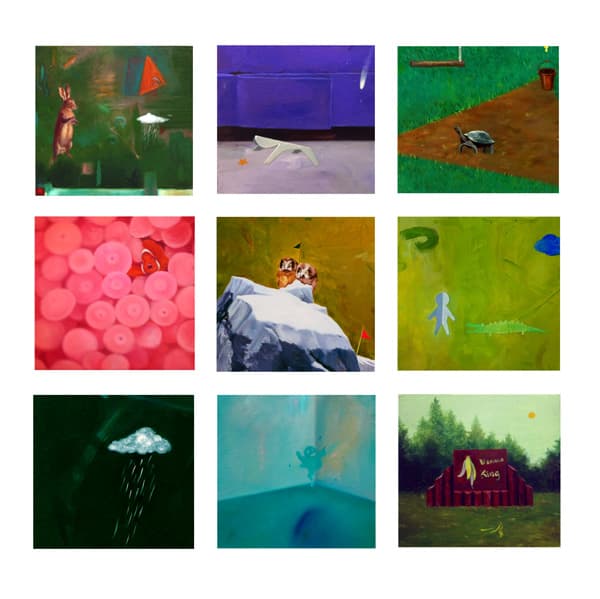실버스타  아홉개의 달이 뜨는 밤  oil on canvas  24×24㎝, 9pcs  2016