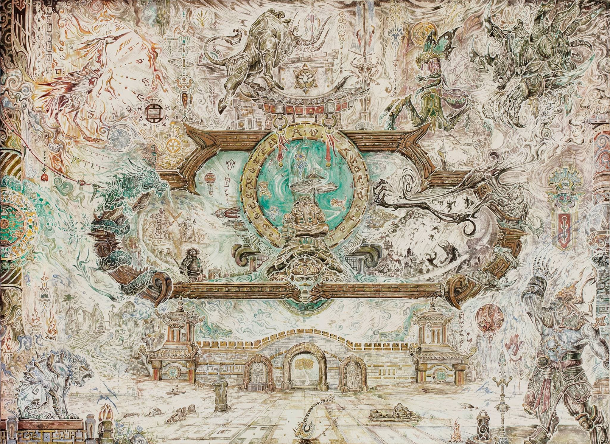 이상원 LEE Sang Won, Wardens of Pandaria (World of Warcraft), digital print on canvas, 110x150cm, 2016